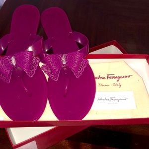 Salvatore Ferragamo Jelly Bow Sandals